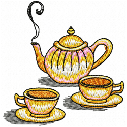 Teapots Embroidery Design 10 Teapots Embroidery Design 10